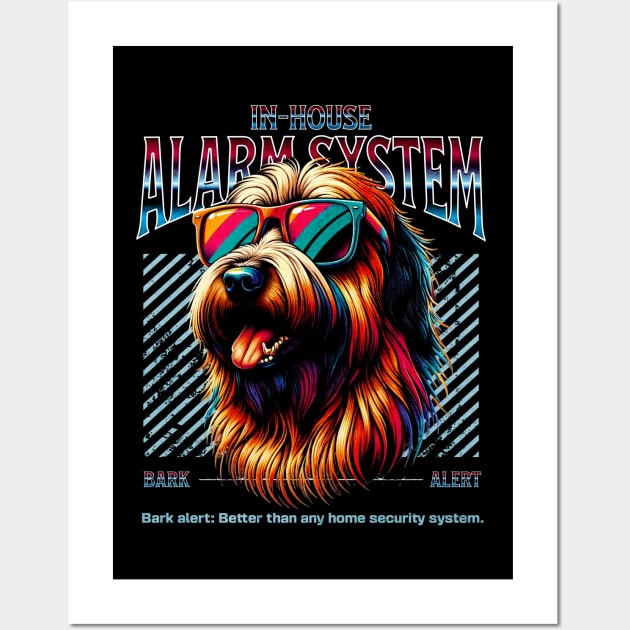 Bark Alert Briard Dog Wall Art by Miami Neon Designs